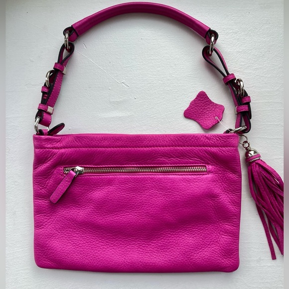 Pink Leather Danier Handbag - Picture 5 of 6